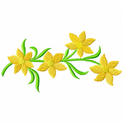Flowers And Tree Embroidery Design 5